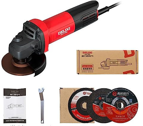 LeTkingok Smerigliatrice Angolare per Uso Domestico 220V, Rettificatrice Elettrica Multifunzionale per Taglio 850W 12000Giri/min diametro 100mm