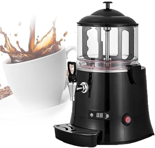 ROGHA Machine à Chocolat Chaud Commerciale, Distributeur de Chocolat Chaud avec Affichage LED, Température Réglable de 30 à 90 °C, Conception Amovible, pour Café, Cafétéria,5L
