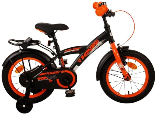 Volare Thombike Kinderfahrrad - Jungen - 14 Zoll - Schwarz Orange