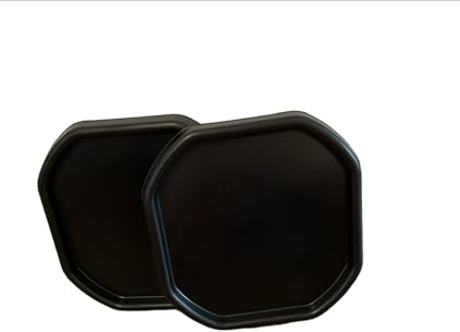 SET OF 2 ND HOME ESSENTIALS Small Plastic Builders Building Material Mixing Tray Spot Messy Activities Tuff Tray for Cement Mortar Sand Plastering (70 x 70 cm) (Black)