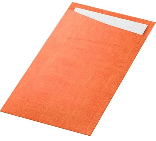 Duni 240 Napkin Bags/Cutlery Pockets Sacchetto® Dunisoft® Sun Orange