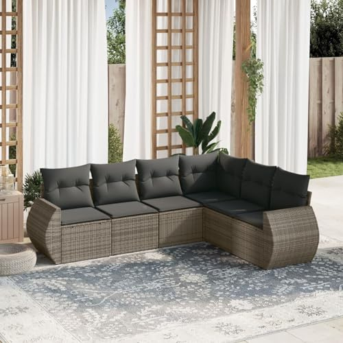 Festnight Loungemöbel mit Stauraum Garten Lounge Set Gartenlounge Rattan Sofa Outdoor Ecksofa Polyrattan Gartensofa Terrasse Ecklounge Terrassenmöbel Gartenmöbel Couch Sitzgarnitur