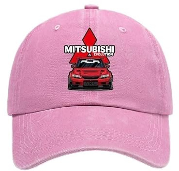 SANNITOU Baseball Cap Herren und Damen Verstellbare Baseballkappe für Mitsubishi Einheitsgröße Sonnenmütze Basecap mit Auto-Logo,OneSize-C