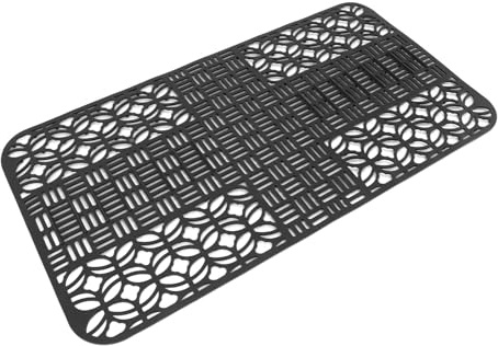 Silicone Sink Mats Non Slip Heat Resistant 26x14 Inch Large Square Hollow Sink Protectors for Kitchen (Black)