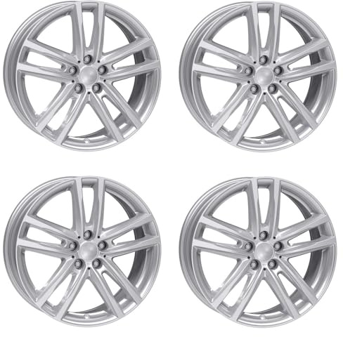 4x Rial Felgen Alufelgen X10 7.5Jx17 ET40 5x112 polar-silber kompatibel mit MG (SAIC) EHS ZS EV