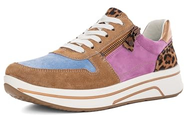 ara dam Sapporo sneakers, Biscuit, azzuro, natur, orkidé, whisky, 37,5 EU bred, Biscuit azzuro natur orkidé whisky, 37.5 EU Weit