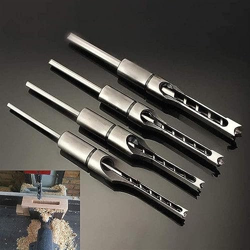 Drill Bit Set,Cobalt Drill Bit Set， Tools Twist Drill Bits Woodworking Drill Tools Kit Set,Square Auger Mortising Chisel Drill Set Square Hole Extended Saw 6.0mm~16mm,6mm Drill bit Set