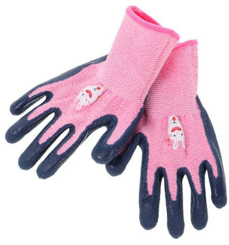 TENDYCOCO 1 Paar Gartenhandschuhe für Jungen und Mädchen Elastisch Cartoon-Design Volle Finger für Jungen/mädchen Outdoor-aktivitäten