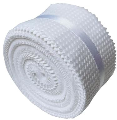 40 Streifen Jelly Roll Stoffstreifen zum Nähen, 100% Baumwollstoff zum Quilten, Basteln, vorgeschnittene Stoffbündel, Patchwork, vorgeschnittene Quilt-Quadrate, 6,3 x 111,8 cm, Weiß