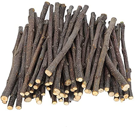 Qcwwy 200 G de Bâtonnets de Pomme pour Hamster, Jouets à Mâcher, Dents Molaires en Bois de Pommier, Jouets à Mâcher, Fournitures pour Animaux de Compagnie, Adaptés aux Chinchillas,