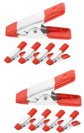 NUOBESTY 2sets Small Metal Spring Clamps for Woodworking Heavy Duty Spring Clips with Strong Grip Compact Design for and Portability for DIY Projects and Crafts 5pcs*2