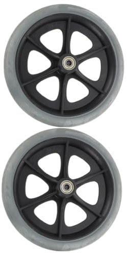 Operitacx 2 Pièces Roues de Fauteuil Roues Avant Universelles pour Fauteuils Déambulateurs Résistantes à Usure Conception Pivotante pour Manœuvrabilité Facile