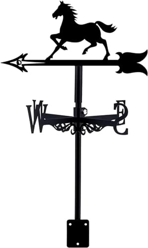 Girouette de Jardin en métal, Cheval Courant, girouette de Cour extérieure, girouette en Fer forgé, décoration de Jardin sur Le Toit extérieur, girouette Indiquant la Direction du Vent