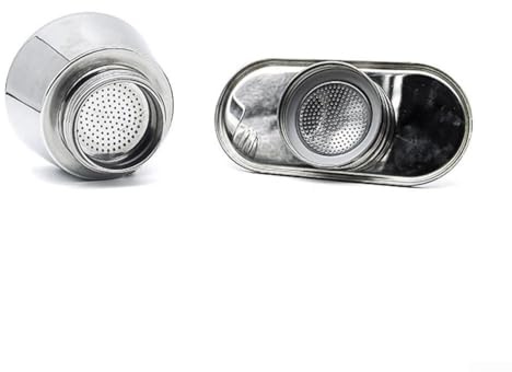 Olla Moka de 2 tazas de 100 ml para estufa, cafetera de acero inoxidable compatible con cocinas de gas, inducción, eléctricas, diseño de doble boquilla, color plateado