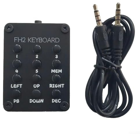 FH-2 Clavier à distance avec mémoire vocale et texte, interface audio 3,5 mm, compatible avec Yaesu FTDX-9000/FTDX-5000/FT-950/FT-450/FT-891/FT-991, matériau ABS