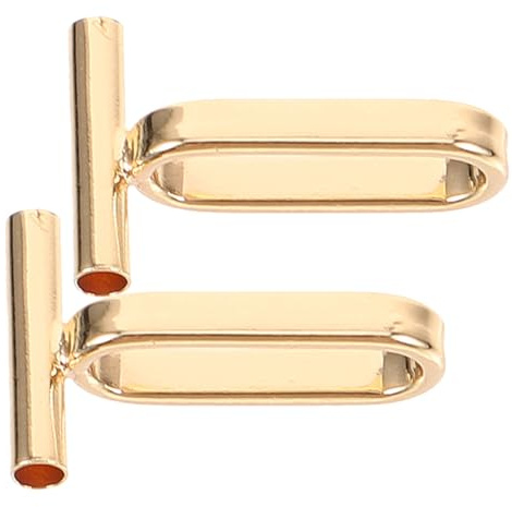 Lurrose 2pcs Horizontal Brooch to Pendant Converters Metal Pin Pendant Adapters for DIY Jewelry Making, Light Gold Brooch Necklace Adapter for Crafting Accessories