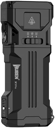 WUBEN X1Pro Linternas LED Alta Potencia 12300 Lúmenes, Linterna Recargable por USB con 5 Modos Multifuncionales, XHP50.3 Super Potente IP65 Impermeable para Camping, Senderismo, Exterior y Emergencia