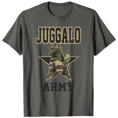 ICP Juggalo Army Hatchetman Camo Print Lettering Horrorcore T-Shirt