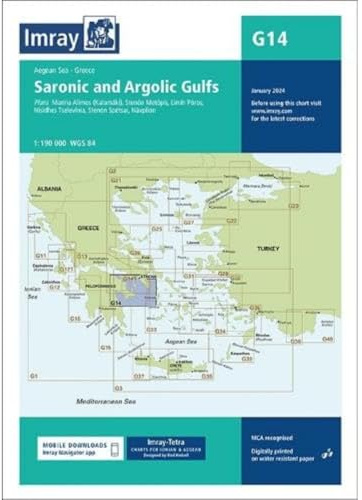 G14 Saronic and Argolic Gulfs, Imray Chart: 1:190.000 (G Charts, Band 14)