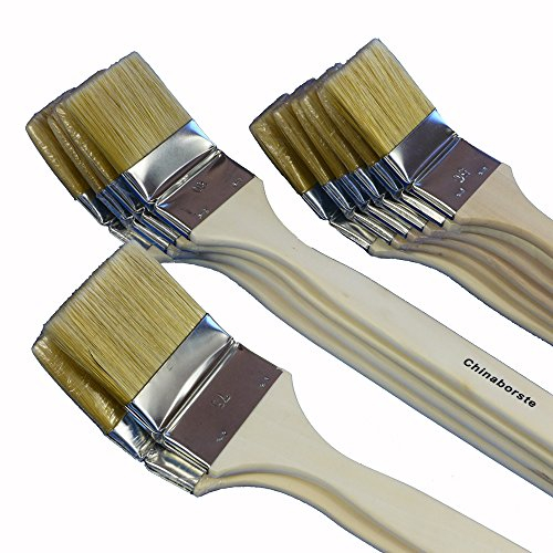 rotix-98029 12 X TERMOSIFONE pennello professionale di qualità pennello per angoli | 50 – 60 – 70 mm | setole chiare