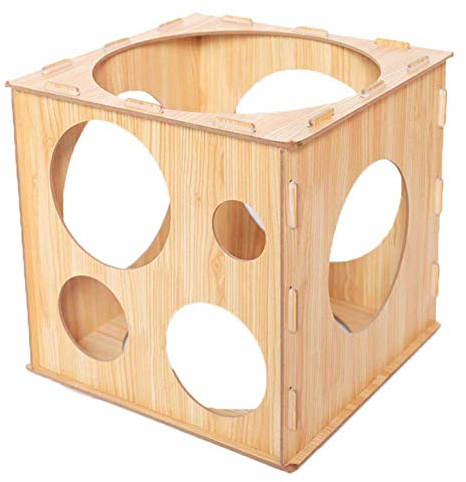 Kylewo Balloon Measurement Tool Balloon Sizer Box Pliant Cube en Bois Balloon Ring Dispositif De Mesure Fourni Boîte, 5cm ~ 25.5cm