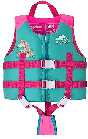 Gogokids Kids Swim Vest Float Jacket, Toddler Swimming Training Flotabilidad Traje de Baño Assist Traje de Baño para 16-21 kg 4-6 años Niños Niñas