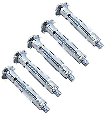 Set di 40 tasselli per fissaggio in metallo, tasselli, parete vuota, cartongesso, tasselli (M4 x 38 mm, M5 x 52 mm, M6 x 65 mm)