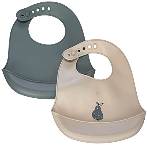 CeLaVi Silicon Bib, Bavoir en silicone Mixte bébé, opacity, Lead, Taglia unica
