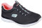 Skechers Women's Summits Top Player Sneaker, Black Pink, 9 UK