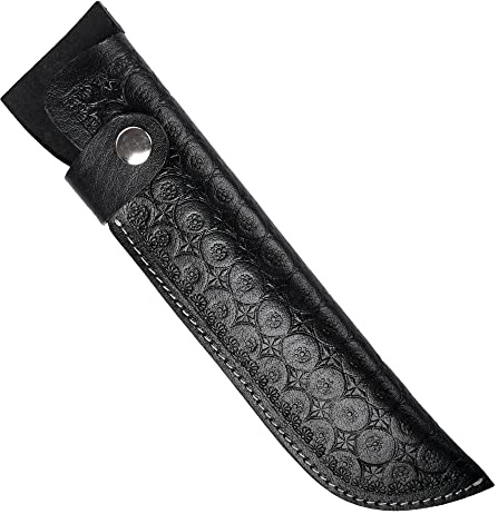 Hulara Echte Ledertasche, handgefertigte Messerscheiden aus echtem Leder, mit Gürtelschlaufe, Taschenmesserhalter für Gürtel, 25,4 cm Klinge, passend für Messerholster