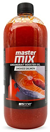 Tandem Baits Master Mix Groundbait Booster XXL Rökt Salmon karp lockmedel bete karp fiske bete för stor fisk fiske karp tillbehör professionell & hobby fiskare fiskefoder 1000 ml