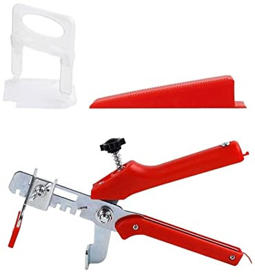 Fliesen-Nivelliersystem, 1/1,5/2/2,5/3 mm Fliesen-Nivellierwerkzeug-Set mit 400 Fliesen-Nivellierer-Abstandshaltern und 100 Keilen und 1 Zange (Farbe: 2,5 mm, Größe: A)