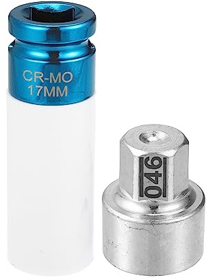 QUARKZMAN Tuerca De Seguridad Para Rueda Para Bmw X1 1 Juego | Para Bmw 2,7,X3,X5,X6,Z4,Color Plateado/Blanco/Azul,Material Metal,Tamano 28.5X36.4Mm,26.1X78.4Mm,Diametro 25Mm,Antirrobo