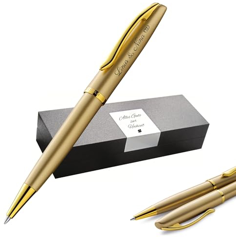 Pelikan Jazz® Noble Elegance K36 Kugelschreiber mit Gravur Geschenk - einzigartige Stifte mit Namen - personalisierte Geschenke - Kugelschreiber personalisiert (Gold Gelb)