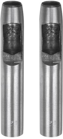 sourcing map 2pcs Hollow Punch for Leather 12mm Round Hole Punch Tool for Belt Puncher Carbon Steel Single Punch for Watch Belt Cut Leather Craft Rubber Paper Fabric Plastic Soft Material
