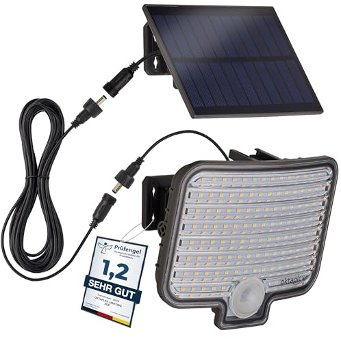Oktaplex Ede LED Solarstrahler Außen mit Bewegungsmelder Anthrazit