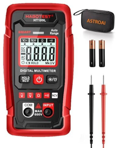 AstroAI Digital Multimeter 4000 Counts Volt Meter Electrical Multimeter Tester Auto Ranging Voltage Tester with NCV Measures AC/DC Voltage, Resistance, Tests Continuity