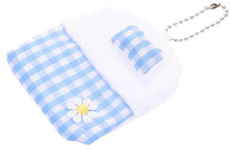 MOLUCKFU Decorative Reusable Small Doll Sleeping Bag for Tiny Stuffed Dolls Blue Adorable Sleeping Sack Suitable for Display and Travel Accessories