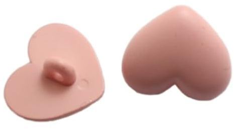 Blausky 10 Stück Liebesknöpfe,Knöpfe aus Kunststoff Bunte Herzförmige Schnalle Bastelknöpfe Buttons mit Griff Ersatzknopf zum Nähen und DIY-Dekoration für Jeans Jacke Kleidung 20mm,Rosa