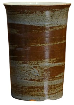 HUMOCHUSON Cinese Tazza Boccale Da Birra In Ceramica Retrò Da 350 Ml, Tazza Per Acqua In Gres Con Manico Facile Da Impugnare - Verde Caramello - Senza Manico
