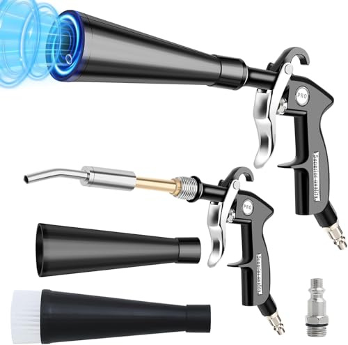 MIAOLLUN Pistolet De Nettoyage À Sec, Soufflette À Air De Voiture Haute Pression, Pistolet De Nettoyage De Voiture pour Compresseur Outil Pneumatique pour Le Nettoyage De La Poussière Automobile