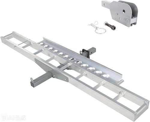 Motorcycle Carrier Hitch Mount with Long Ramp, 500lbs Motorcycle Carrier Hitch Mount,Secure,Heavy Duty Dirt Bike & Scooter Rack with Stabilizer & Ratchet Straps, for Car,Truck