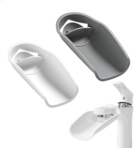 Wasserhahn Aufsatz, Wasserhahn Verlängerung, Faucet Extender, Weithalsdesign aus Hochwertig Polyester, Sicher und Ungiftig, Entwickelt, um Handwaschgewohnheiten zu Fördern, Zweier-Set