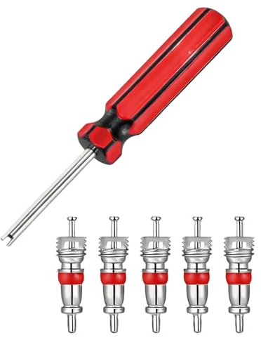 attrezzi per valvole pneumatici,dispositivo di rimozione nucleo valvola,estrattore per valvola,per Auto Moto Bici– Doppelseitig – Für AV/Schrader Ventile – Robust & handlich – 11 cm lang (Ventilausdre