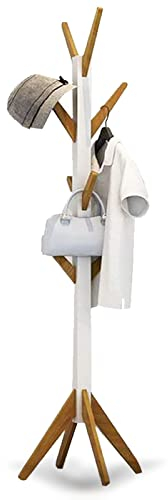 Style home Garderobenständer Holz Kleiderständer mit 8 Haken 178cm, für Jacken Mäntel Taschen, Garderobe in Baumform für Flur Wohnzimmer Schlafzimmer Wartezimmer
