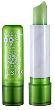 Allbesta Aloe Vera 99% Natürlicher Lippenstift Lippenbalsam Lip Balm Temperatur Farbwechsel Farbe Ändern