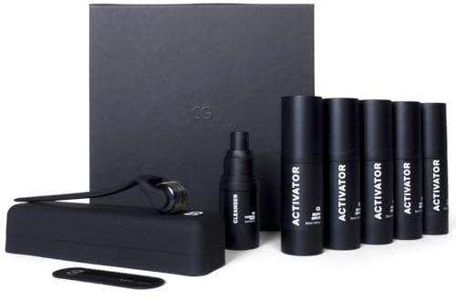 Copenhagen Grooming Set für Bartwachstum – das originale Bartwuchs-Set für einen volleren, kräftigeren Bart. Mit bewährtem Wachstumsaktivator-Serum, Dermaroller - 250 Tage