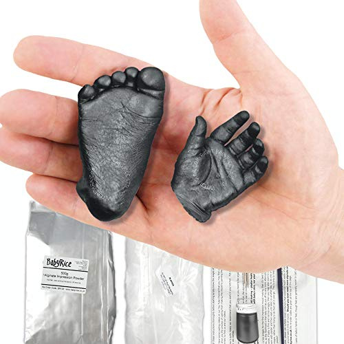 BabyRice Baby Casting Kit to Make 3D Hand and Foot Plaster Casts (Black)