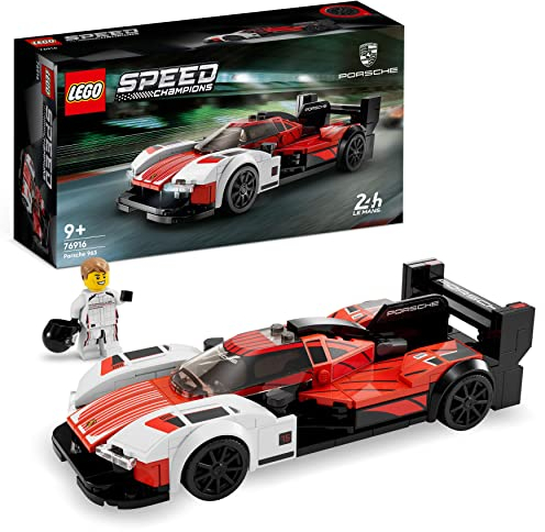 LEGO Speed Champions Porsche 963, Modellauto-Bausatz, Rennfahrzeug Spielzeug für Kinder, Sammelset mit Fahrer-Minifigur, Auto-Geschenk für Kinder 76916