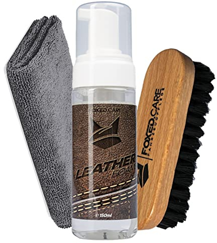 FOXED Care - Set per la pulizia della pelle, 0,15 l, in microfibra, per la pulizia degli interni